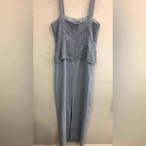 CAMERON BLAKE FLOOR LENGTH IN BABY BLUE COLOUR  SIZE 12 2PIECES DRESS - Picture 4 of 8